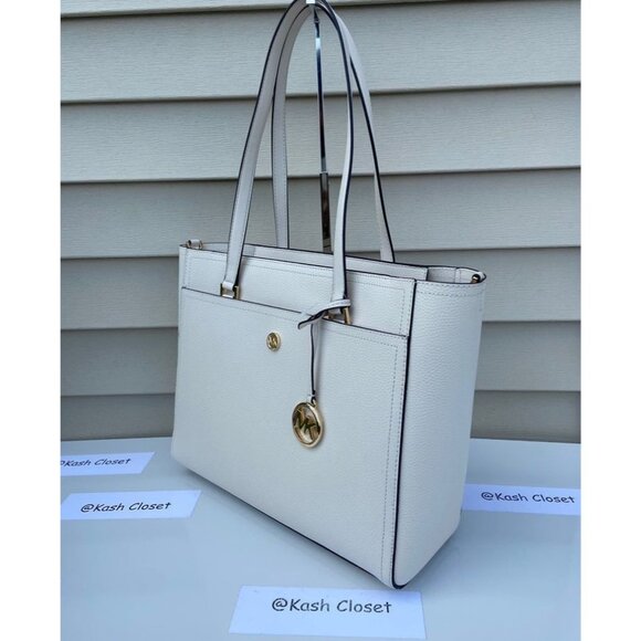 Michael Kors tote maisie 3 in 1 large bag clutch & crossbody light cream multi - Picture 5 of 12